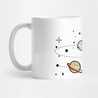 awesome Galaxy planets ,a cute plantes design Mug